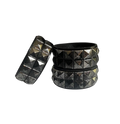 Black Splatter Studded Bracelet