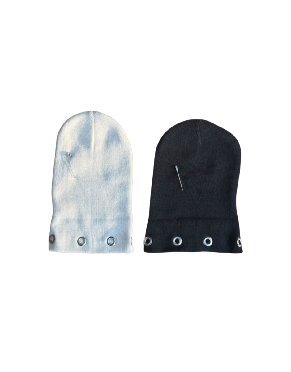 "Grommet" Black and White Beanie Bundle