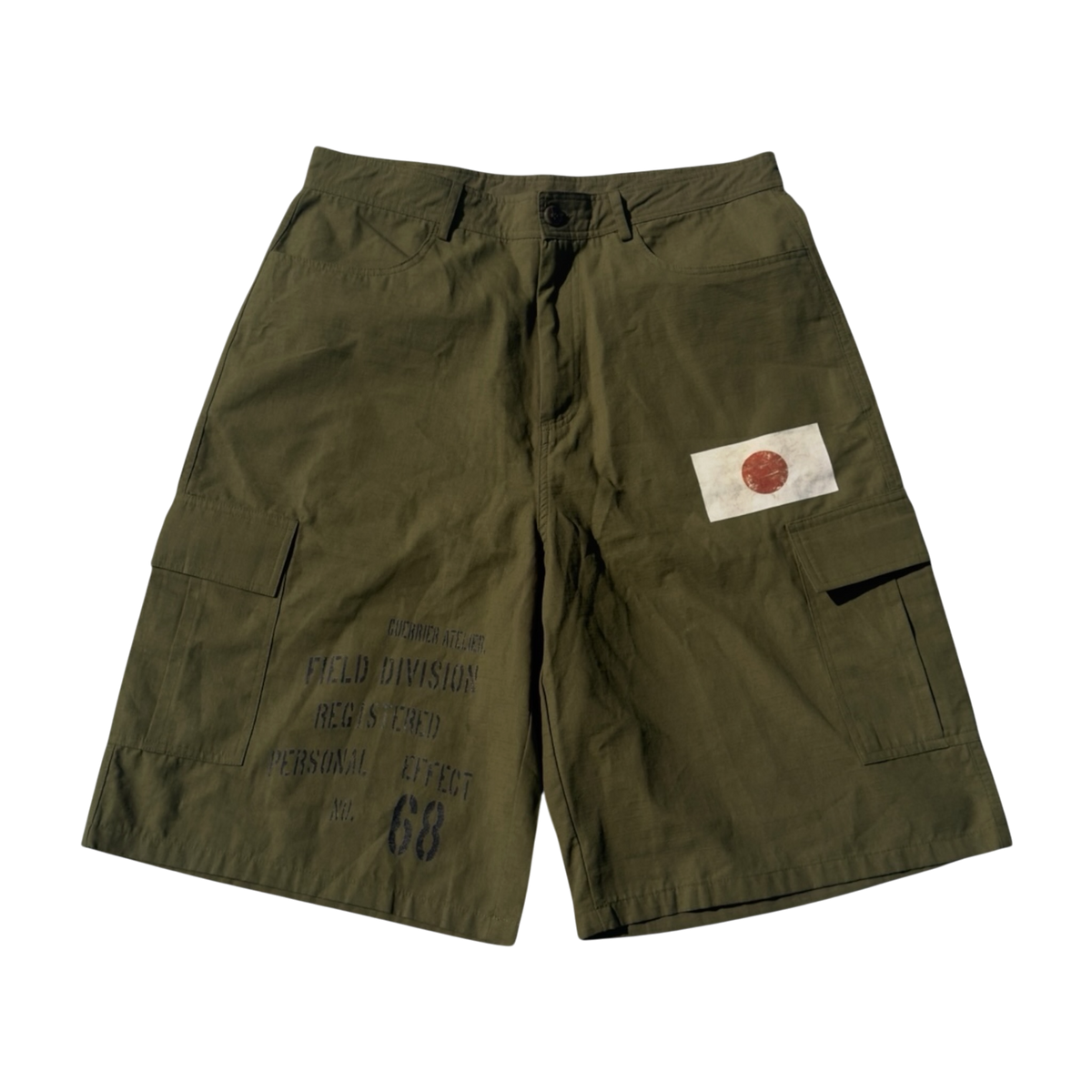 "68" green shorts