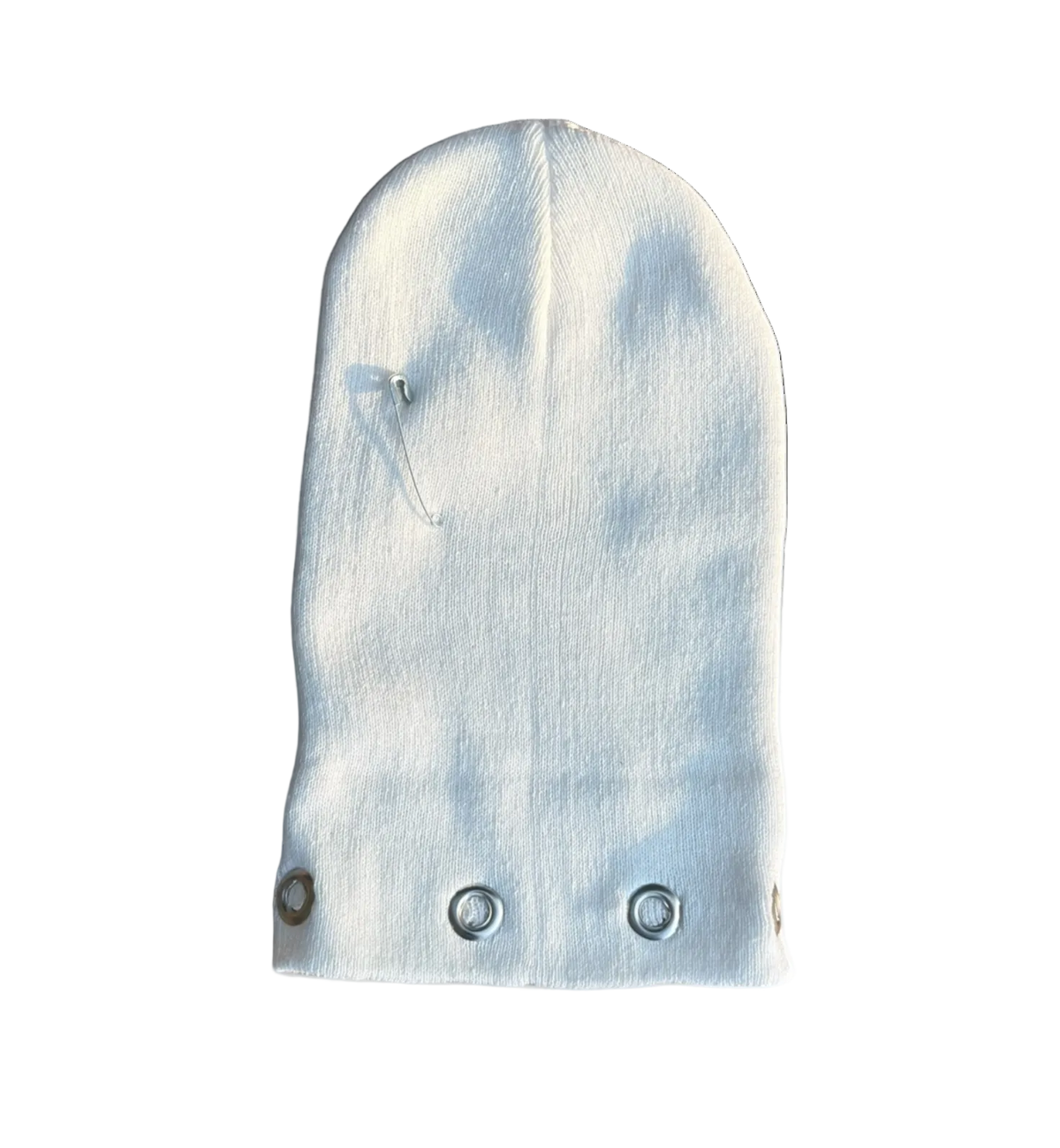 "Grommet" White Beanie