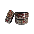 Red Splatter Studded Bracelet