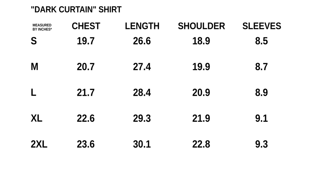 “dark curtain” shirt