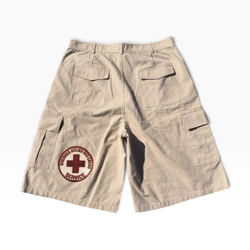 "68" beige shorts